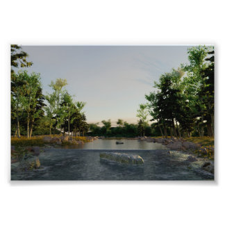Waldfluss Fotodruck