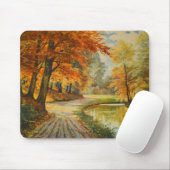Waldfluss im Herbst Mousepad (Mit Mouse)