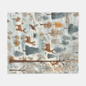 Waldflüster: Eine Waldlandskizze Fleecedecke (Vorderseite (Horizontal))