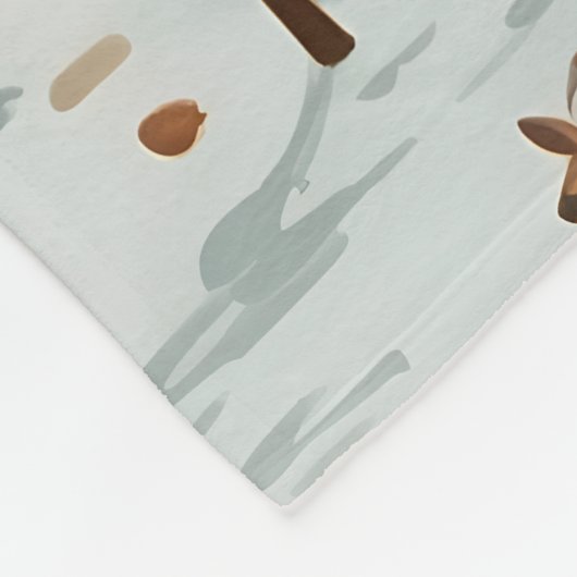 Waldflüster: Eine Waldlandskizze Fleecedecke (Ecke)