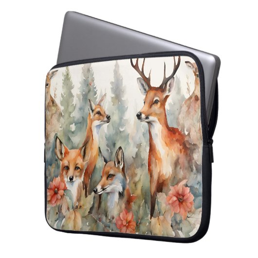 Waldflüster Laptopschutzhülle (Vorderseite Links)