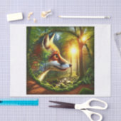 Waldfocken im Walddekoupage Papier (Handwerk)