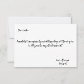 Waldfolien werden Sie mein Vorschlag für eine Brau Einladung (Rückseite)