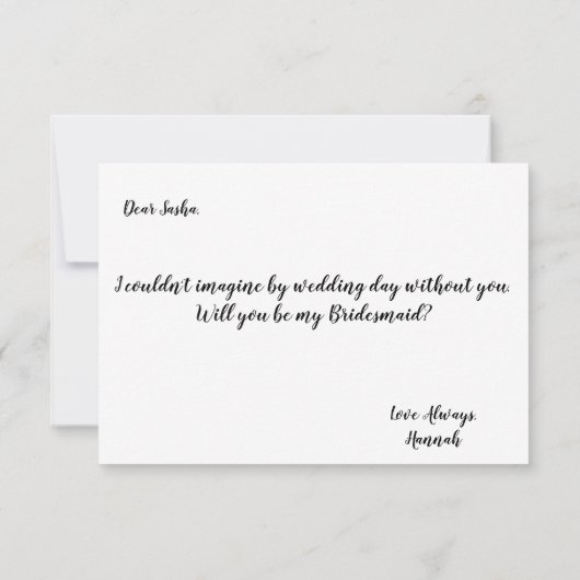 Waldfolien werden Sie mein Vorschlag für eine Brau Einladung (Rückseite)