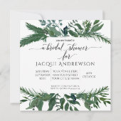 Waldfolienfeuer-Brautparty | Quadrat Einladung (Vorderseite)