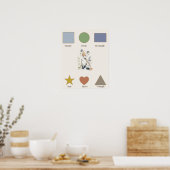 Waldformen-Kinderzimmerposter Poster (Küche)