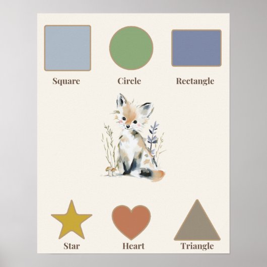 Waldformen-Kinderzimmerposter Poster (Vorne)
