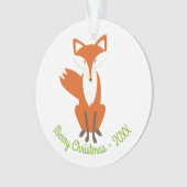 Waldfox Frohe Weihnachten - Zirkel Ornament (Vorderseite)
