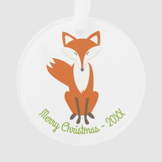 Waldfox Frohe Weihnachten - Zirkel Ornament (Vorderseite)