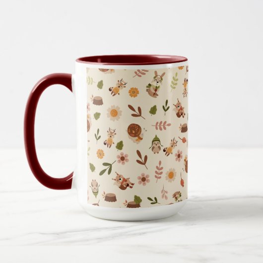 Waldfox Herbstthema neutral Tasse (Links)
