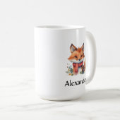 Waldfox in Scarf Personalisiert Kaffeetasse (VorderseiteRechts)