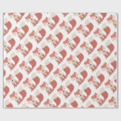 Waldfox-Muster Geschenkpapier (Flach)