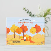 Waldfoxeinladung Einladung (Stehend Vorderseite)