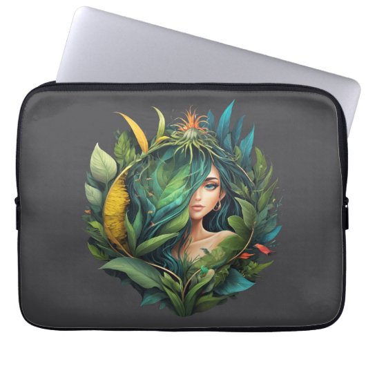 Waldfrau Laptopschutzhülle (Vorderseite)