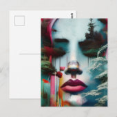 Waldfrau Postkarte (Vorne/Hinten)