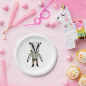 Waldfreund-niedlicher kleiner Dachs Pappteller (Party)