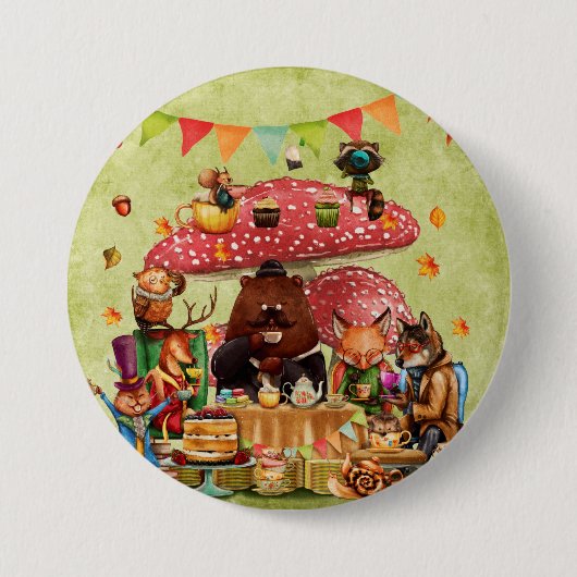 Waldfreunde am Teatime im Wald Button (Vorderseite)