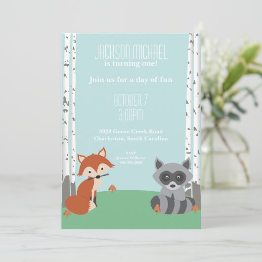 Waldfreunde Einladung (Stehend Vorderseite)