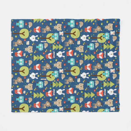 Waldfreunde Fleecedecke (Vorderseite (Horizontal))