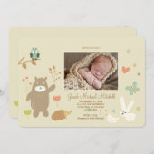 Waldfreunde Foto Geburtserklärung Ankündigung (Vorne/Hinten)