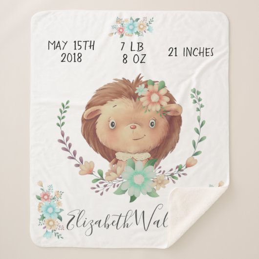 Waldfreunde Geburtsdaten von Hirschen Sherpadecke (Vorderseite)