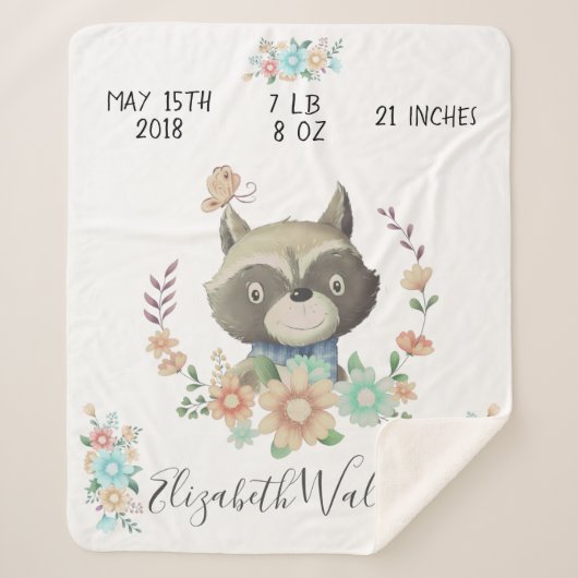 Waldfreunde Geburtsdaten von Hirschen Sherpadecke (Vorderseite)