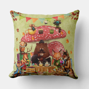 Waldfreunde im Teatime im Wald Kissen