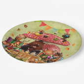 Waldfreunde im Teatime im Wald Pappteller (Schrägansicht)