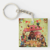 Waldfreunde im Teatime im Wald Schlüsselanhänger (Vorderseite)
