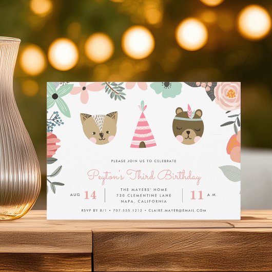 Waldfreunde | Kindergeburtstag Party Einladung