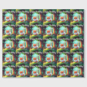 Waldfreunde niedlicher Kinderfuchs Geburtstag Geschenkpapier (Flach)