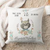 Waldfreunde niedliches Racon-Geburtsstatus Kinderz Kissen (Decke)