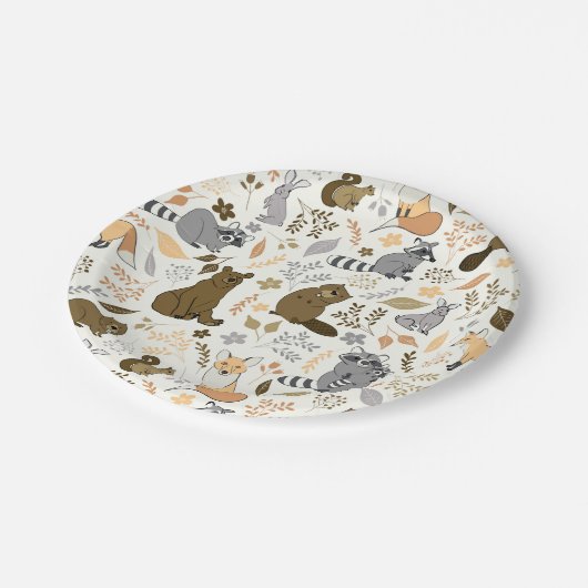 Waldfreunde Pappteller (Schrägansicht)