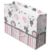 Waldfreunde rosa u. graue Geschenk-Tasche Große Geschenktüte (Rückseite Schrägansicht)