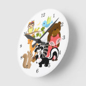 Waldfreunde Runde Wanduhr (Winkel)