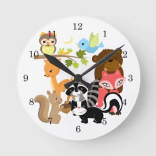 Waldfreunde Runde Wanduhr