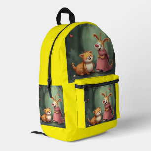 „Waldfreunde voller Herz – Ein magisches Treffen“ Bedruckter Rucksack