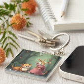 „Waldfreunde voller Herz – Ein magisches Treffen“ Schlüsselanhänger (Vorderseite rechts)