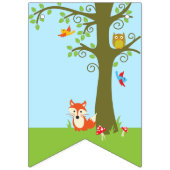 Waldfreunde Woodland Niedlich 1. Geburtstag Party Wimpelkette (Erste Fahne)