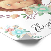 Waldfreundin Baby Igel Geburtsstatistik Monogramm Poster (Ecke)