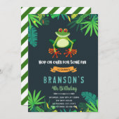 Waldfrosch Geburtstagsfeier Einladung (Vorne/Hinten)