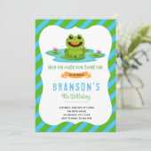 Waldfrosch Geburtstagsfeier Einladung (Stehend Vorderseite)