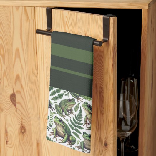Waldfrosch-Tasse Geschirrtuch (Drittel gefaltet)