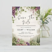 Waldfrüchte Ivy Weinberg Hochzeit Save The Date (Stehend Vorderseite)