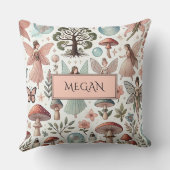 Waldfrüchte Pilze Kid's Large Throw Kissen (Rückseite)