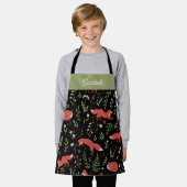 Waldfuchs Botanische Personalisierte Kinder Schürze (Getragen)