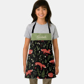 Waldfuchs Botanische Personalisierte Kinder Schürze (Insitu)