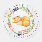 Waldfuchs | Forest Baby Rücksendeadresse Runder Aufkleber (Vorderseite)