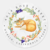 Waldfuchs | Forest Baby Rücksendeadresse Runder Aufkleber (Vorderseite)