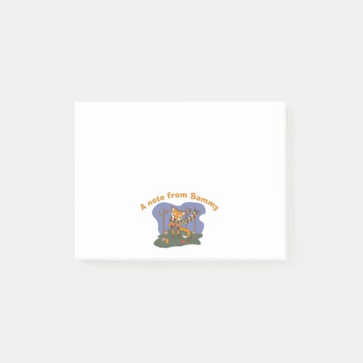 Waldfuchs-Kid-Nachhinweise Post-it Klebezettel (Vorderseite)